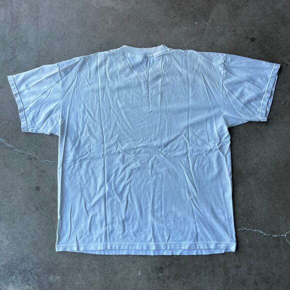 VINTAGE PABLO PICASSO DOVE OF PEACE BIRD ART TEE WHITE SHIRT MENS L SUCCESSION - Picture 3 of 5